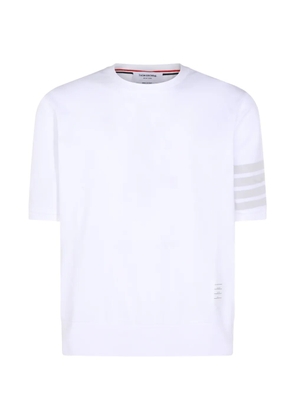 Thom Browne four-stripe T-shirt - White