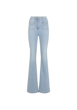 Elisabetta Franchi pocket flared denim - Blue