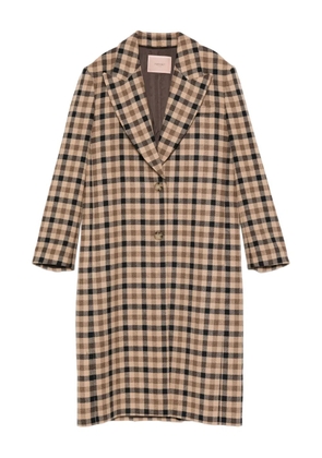 TWINSET checked single-breasted coat - Neutrals