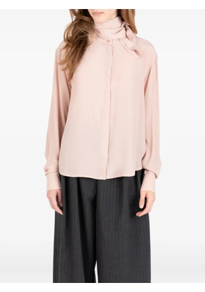 Société Anonyme tie-neck cotton shirt - Pink