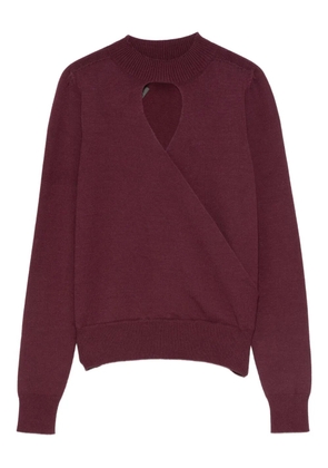 TWINSET keyhole-neck sweater - Purple