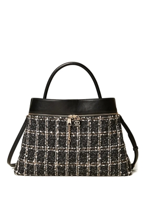 TWINSET checked tweed tote bag - Black