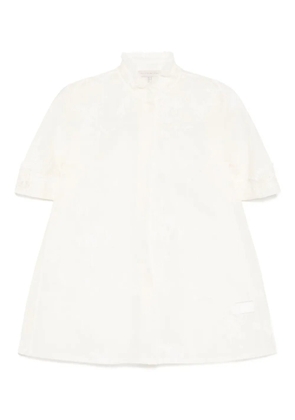 SHIATZY CHEN Mandarin-collar printed shirt - White