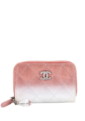 CHANEL Pre-Owned CC Zip Coin Purse Ombre Quilted Calfskin small wallets - Pink