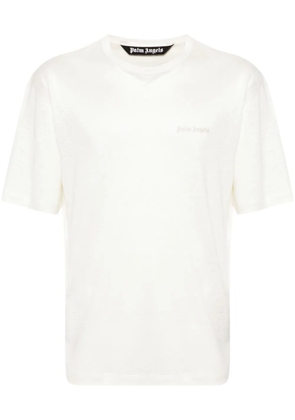 Palm Angels semi-sheer linen T-shirt - Neutrals