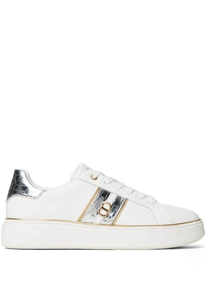 TWINSET Oval T leather sneakers - White
