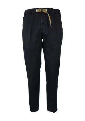 White Sand elastic-waistband buckle-closure trousers - Black