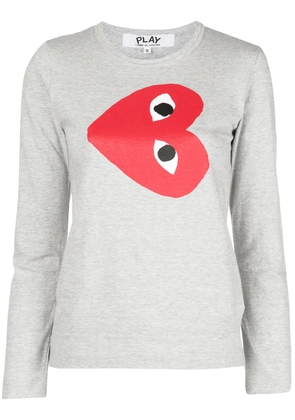 Comme Des Garçons Play printed logo T-shirt - Grey