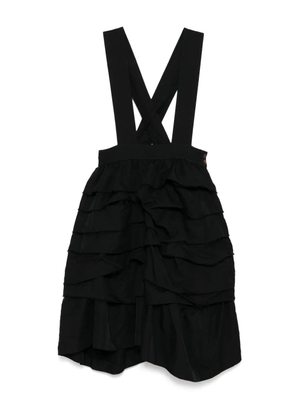 Black Comme Des Garçons raw edge pinafore dress