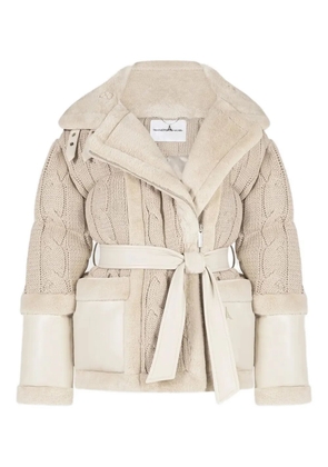 Manière De Voir Tara belted jacket - Neutrals