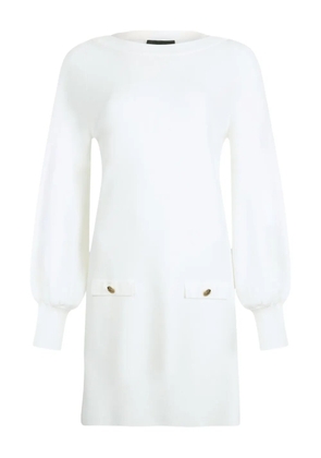 LIU JO puff-sleeve mini dress - White