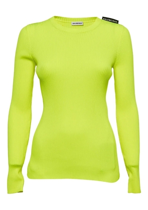 Balenciaga Pre-Owned ribbed long-sleeved sweater - Green