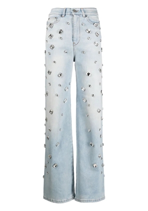 Vivetta crystal-embellished straight-leg jeans - Blue