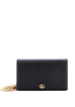 Gucci Pre-Owned Petite GG Marmont Chain Wallet Leather Mini crossbody bag - Black