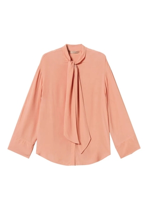 TWINSET neck-tie crepe shirt - Pink