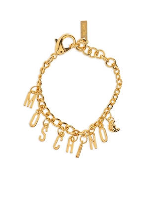 Moschino lettering-charm bracelet - Gold
