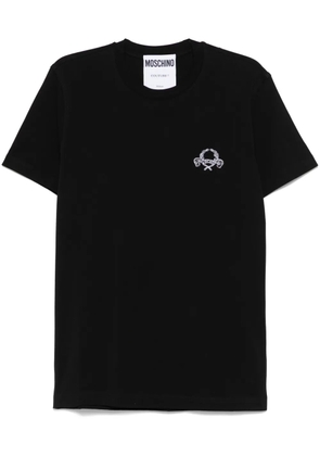 Moschino logo-embroidered T-shirt - Black