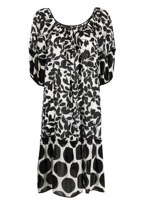 Dolce & Gabbana Pre-Owned 2000s graphic-print silk dress - Black