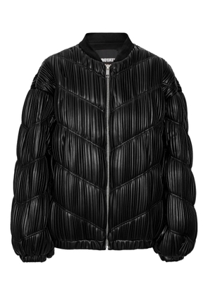 ROTATE BIRGER CHRISTENSEN pleated bomber jacket - Black