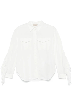 Elie Saab fringe-detailed shirt - White