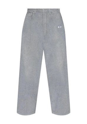 Balenciaga Trompe L'oeil logo-embroidered trousers - Grey