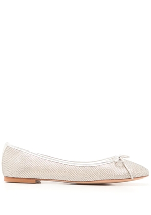 Sarah Chofakian Sarita mesh ballerina shoes - Neutrals