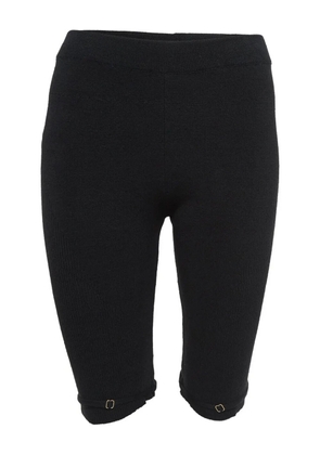 Jacquemus Pre-Owned ribbed detail shorts - Black