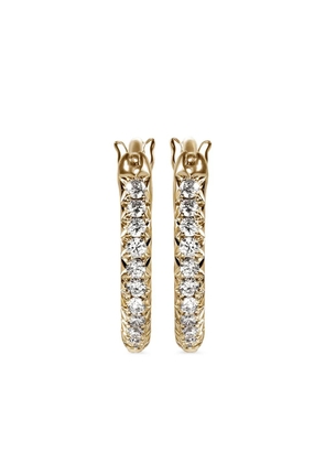 John Hardy 14kt yellow gold JH Essential diamond hoop earrings