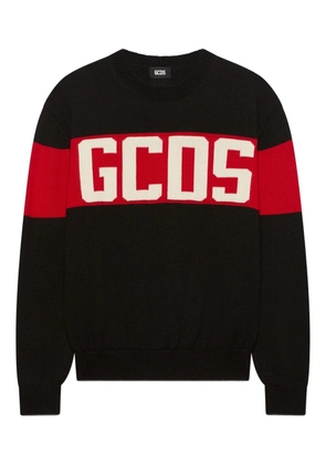 GCDS logo-embellishment sweatshirt - Black