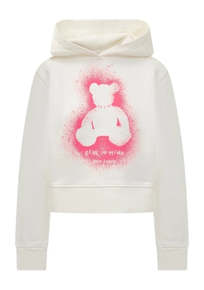 Palm Angels spray bear hoody - White