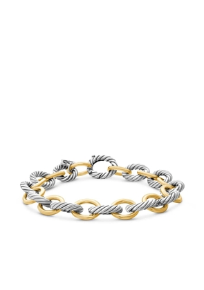 David Yurman 18K yellow gold and sterling silver Oval Link Chain bracelet (10mm(