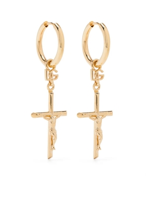 Dolce & Gabbana cross-pendant earrings - Gold