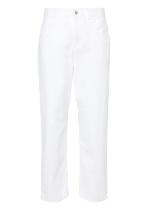 Moncler high-rise cropped jeans - White
