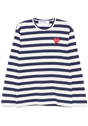 Comme Des Garçons Play striped T-shirt - White