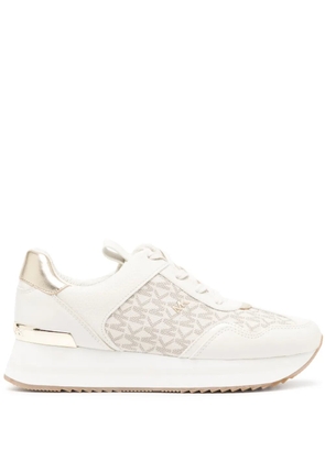 Michael Kors Raina logo-jacquard platform sneakers - Gold