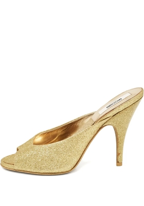 Moschino Pre-Owned glitter peep-toe mules - Gold