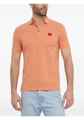 HUGO logo-patch polo shirt - Orange