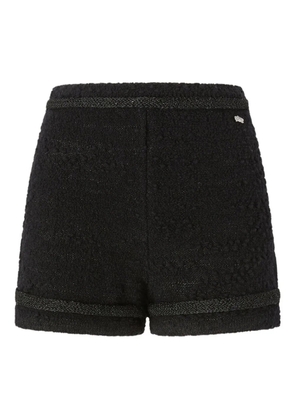 Genny sequin-embellished tweed shorts - Black