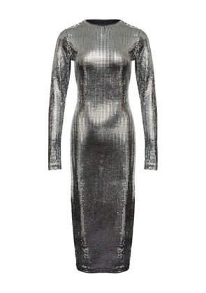 MM6 Maison Margiela long-sleeve midi dress - Silver