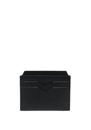 Valextra V-shape detail leather cardholder - Black
