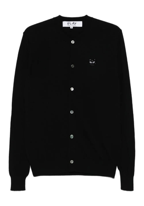 Comme Des Garçons Play logo-patch cardigan - Black