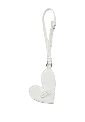Diesel heart-shaped keychain - White