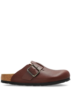 Birkenstock Boston WB buckle strap mules - Brown