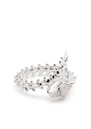Shaun Leane Serpents Trace diamond wrap ring - Silver