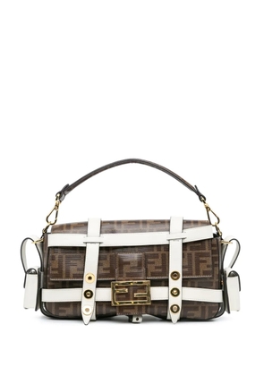 Fendi Pre-Owned 2010-2024 Zucca Glazed Fabric Cage Baguette satchel - Brown