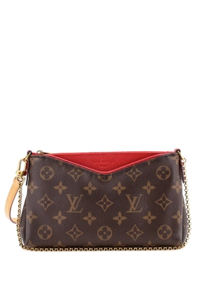Louis Vuitton Pre-Owned Pallas Monogram Canvas with Leather clutch bag - Brown