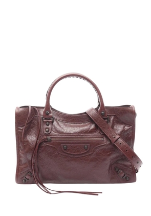 Balenciaga Pre-Owned 2010-2025 Medium Lambskin Le City satchel - Red