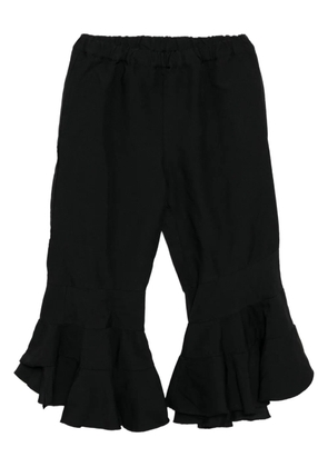 Comme Des Garçons Comme Des Garçons tiered-hem flared trousers - Black