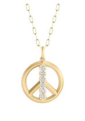 PHILLIPS HOUSE 18K yellow gold peace-sign diamond necklace