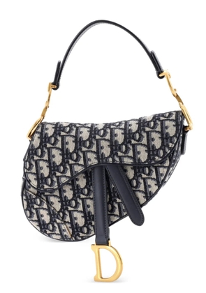 Christian Dior Pre-Owned Saddle Handbag Oblique Canvas Mini shoulder bag - Blue